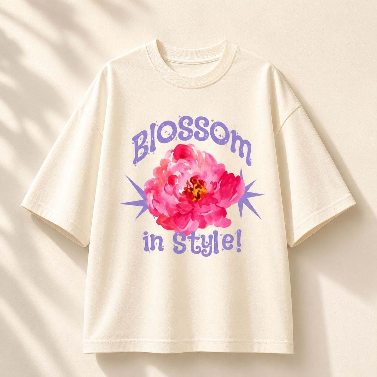 Blossom In Style Premium Oversized T-Shirt | CLOOZIE