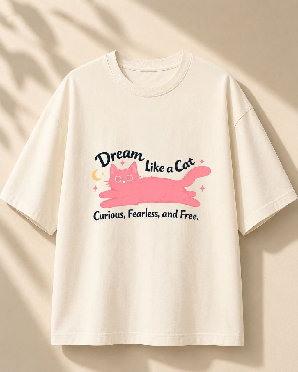 Dream Like a Cat Oversized Graphic Tee