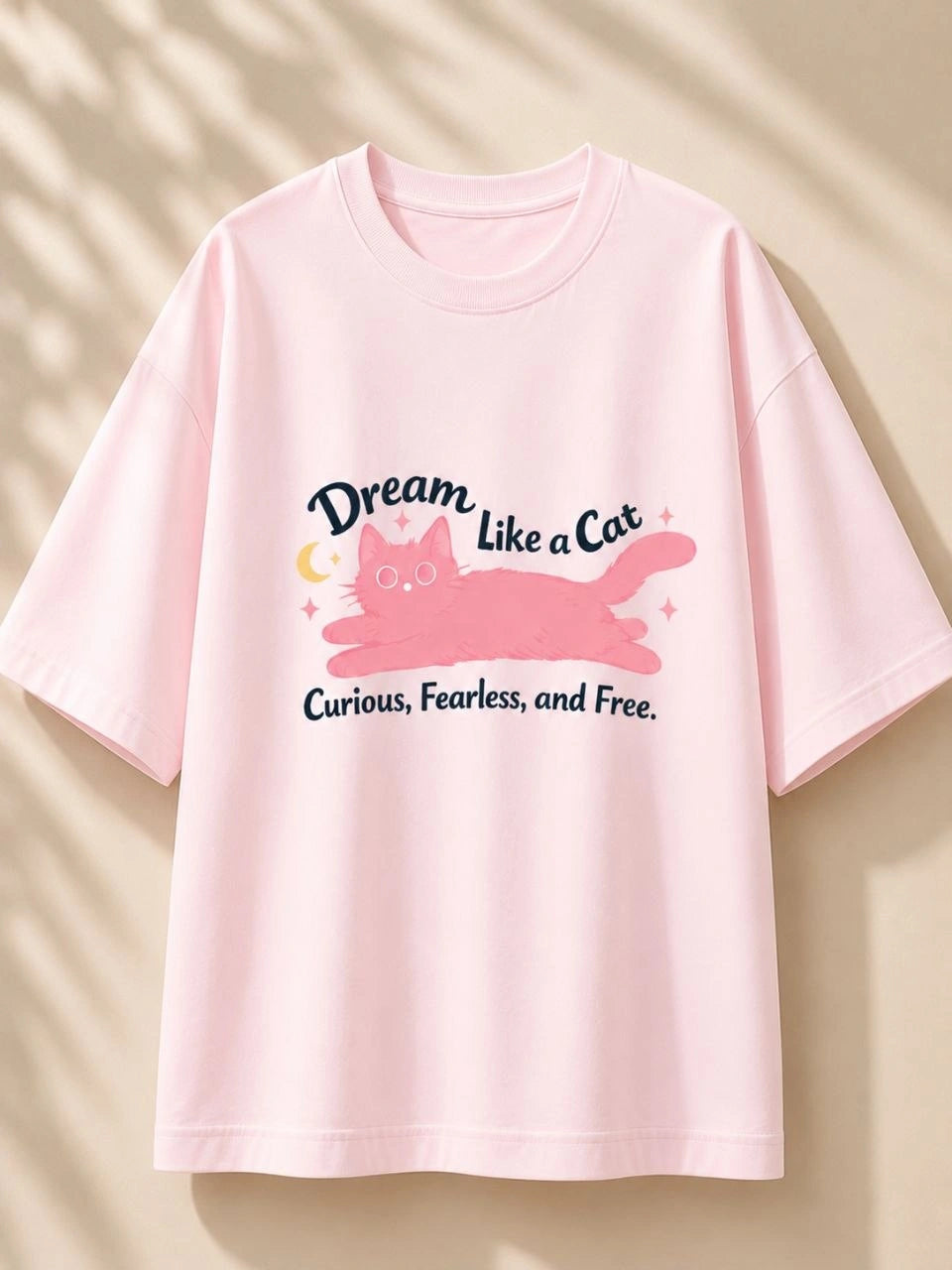 Dream Like a Cat Oversized Graphic Tee