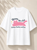 Dream Like a Cat Oversized Graphic Tee