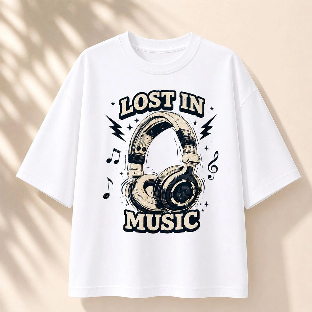 Lost In Music Premium Oversized Tee