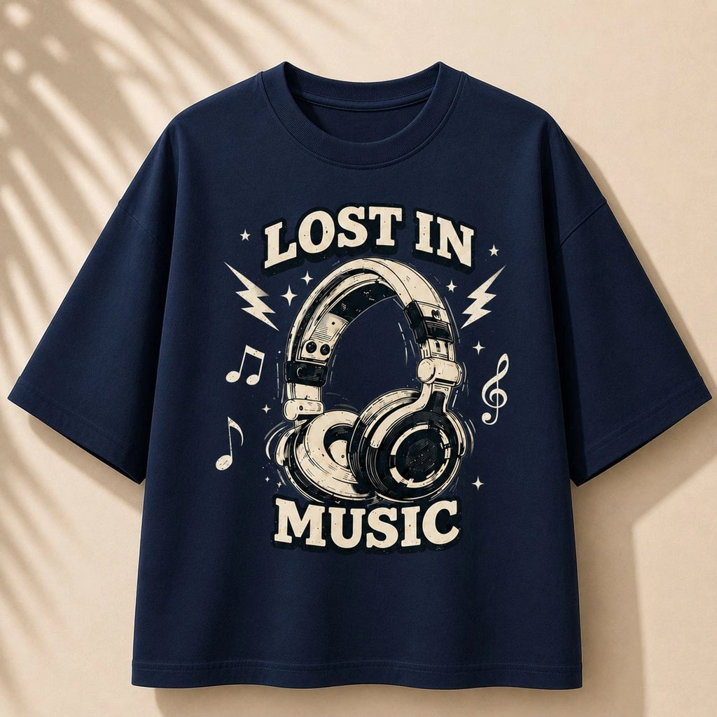 Lost In Music Premium Oversized Tee