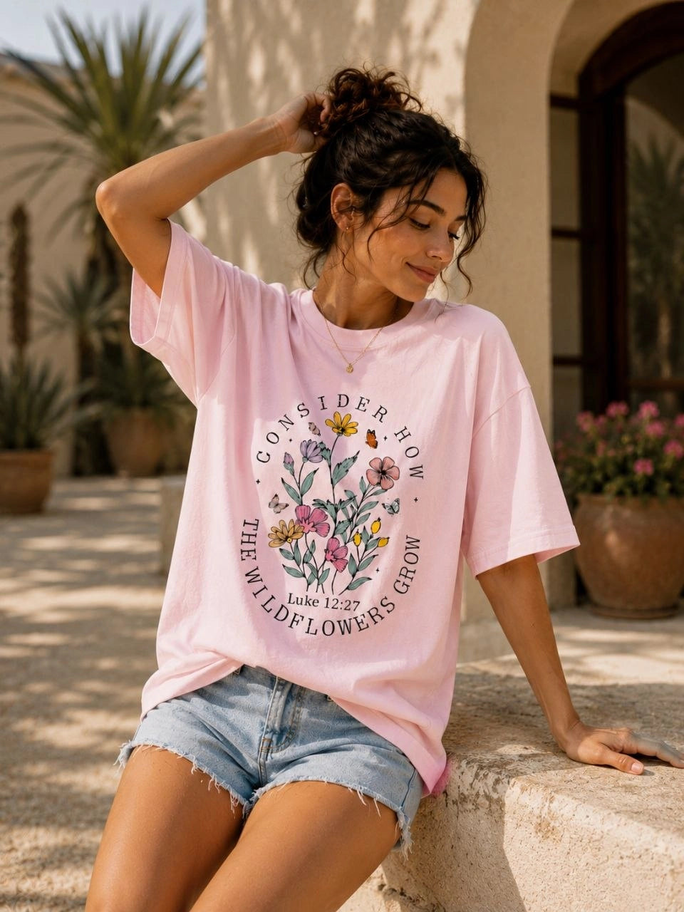 Wildflowers Aesthetic Premium Oversized Tee