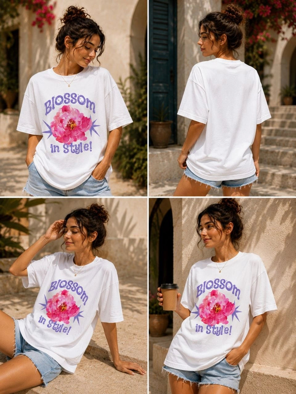 Blossom In Style Premium Oversized Tee