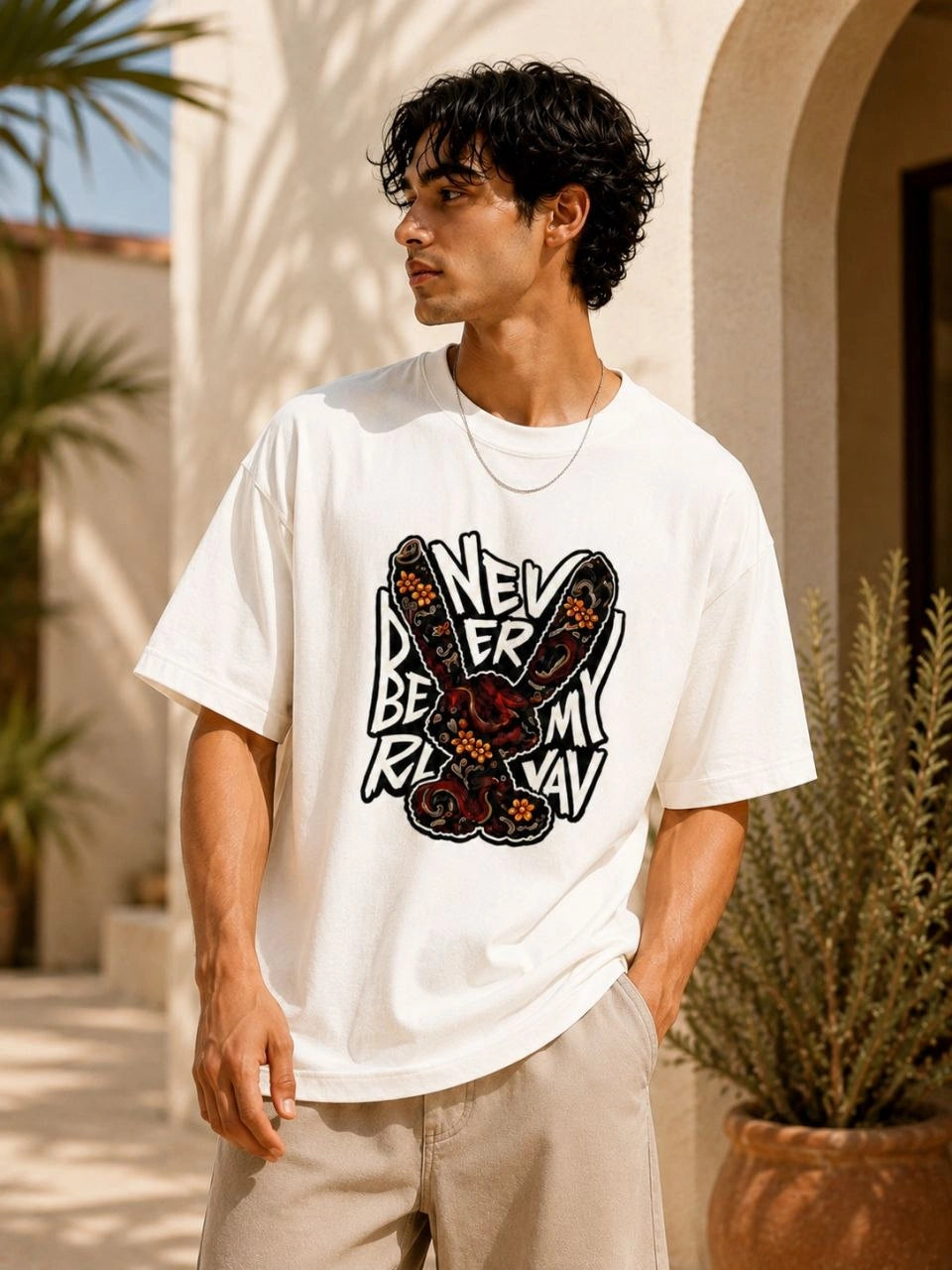 REBEL Rabbit Premium Oversized Tee
